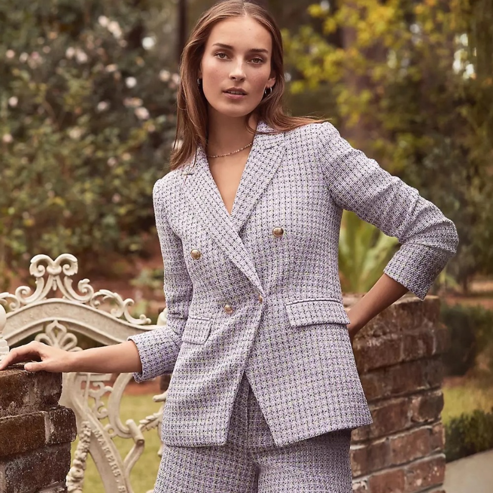 Loft Tweed Double Breasted Blazer - gently worn